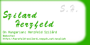 szilard herzfeld business card